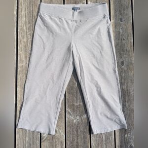 Eileen Fisher Washable Crepe Capris Petite Small Light Gray In EUC